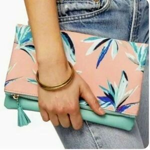 Rachel Pally Fold Over Reversible Clutch Bag